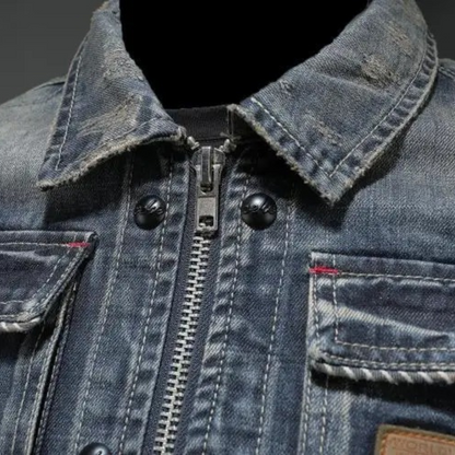 Herren Jeansjacke im Vintage-Stil – Klassische Denimjacke für Alltag und Freizeit