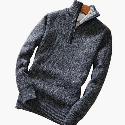 Herren Strickpullover mit Reißverschluss – Moderner Freizeitstil für Alltag und Büro