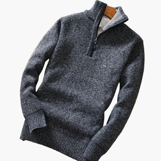 Herren Strickpullover mit Reißverschluss – Moderner Freizeitstil für Alltag und Büro