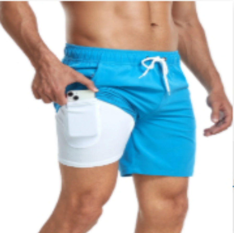Herren Badeshorts mit Innentasche – Sportliche Strandshorts mit praktischem Smartphone-Fach