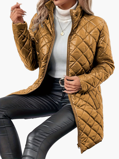 Damen Steppjacke mit Reißverschluss – Moderner Übergangs-Look für Alltag & Freizeit