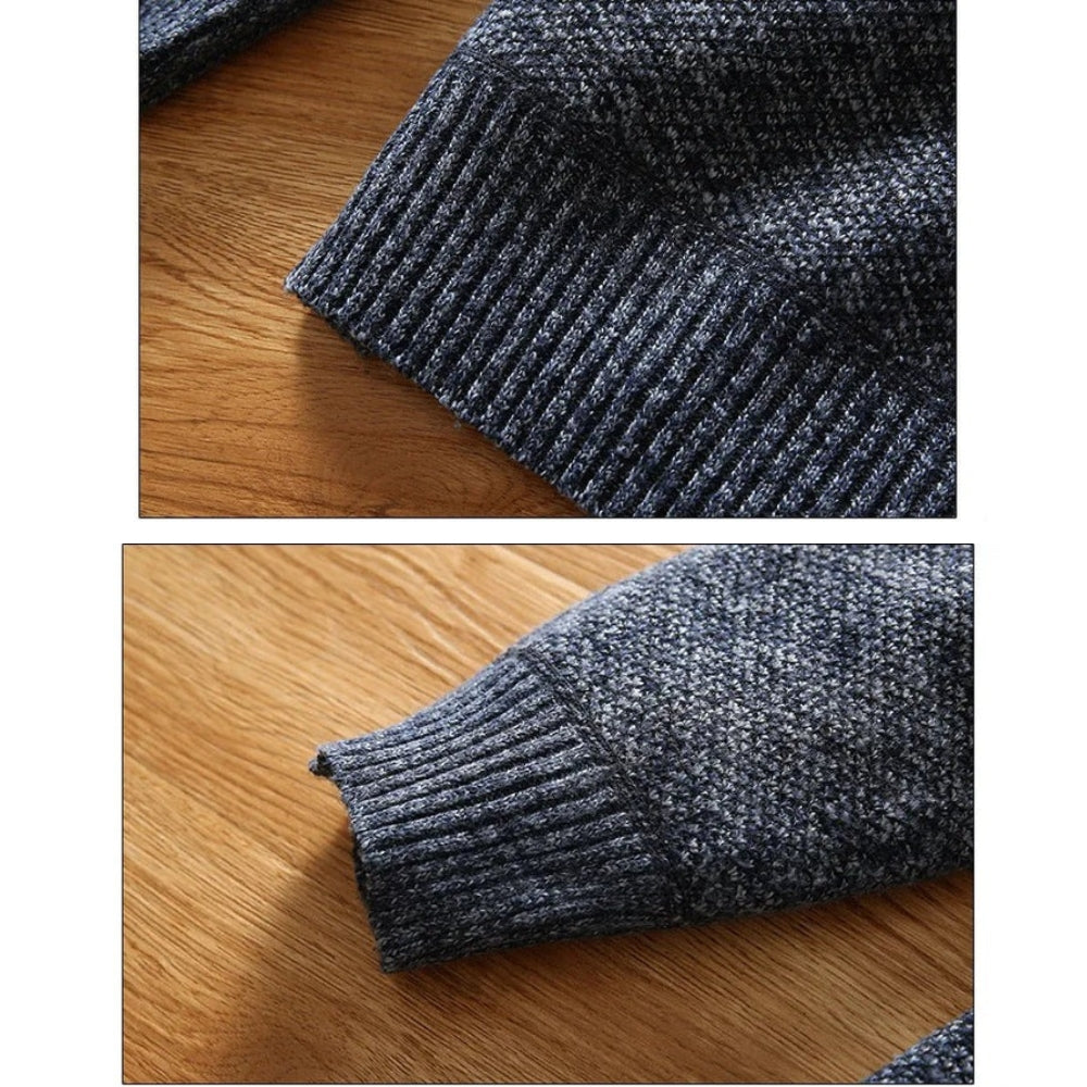 Herren Strickpullover mit Reißverschluss – Moderner Freizeitstil für Alltag und Büro