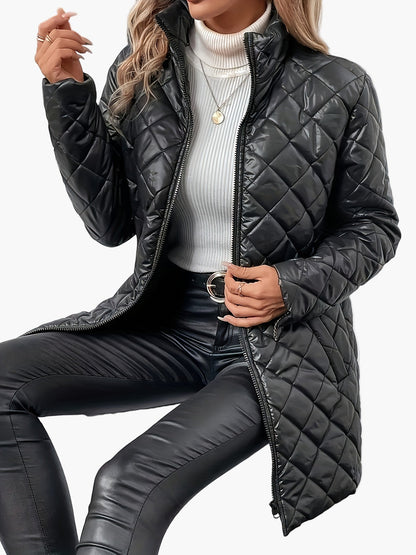 Damen Steppjacke mit Reißverschluss – Moderner Übergangs-Look für Alltag & Freizeit