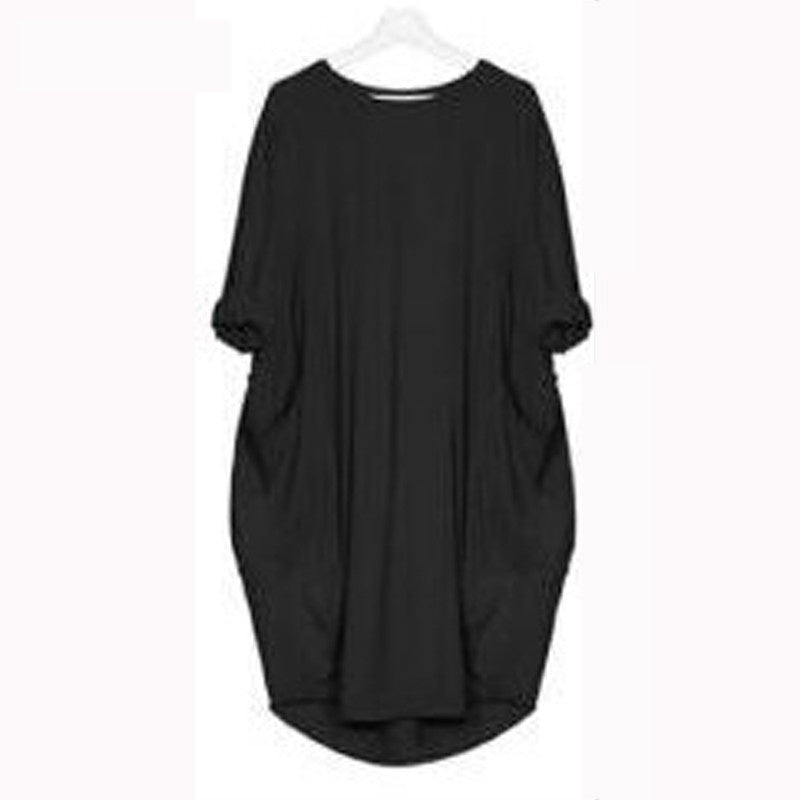 Jade – Süßes Damenkleid mit Rundhals und weitem Schnitt