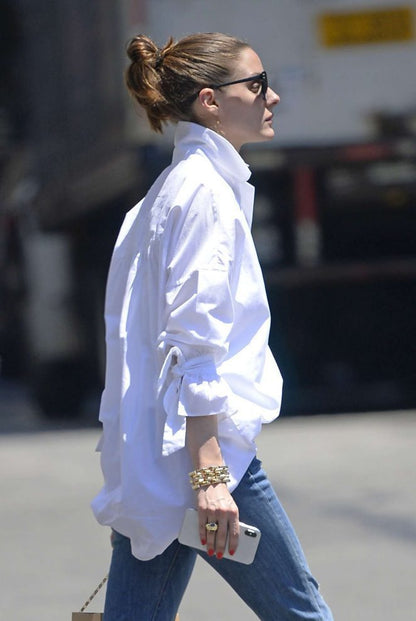 Damen Oversize Freizeithemd – Lockeres Langarmshirt mit modernem Schnitt für Alltag und Büro