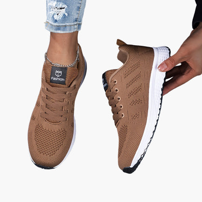 Damen Sportschuhe – Leichte Sneaker für Fitness & Alltag, Bequeme Turnschuhe mit Atmungsaktivem Mesh und Schnürung