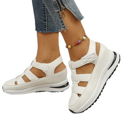 Tracy – Atmungsaktive vegane Sommer-Wedge-Baotou-Schuhe
