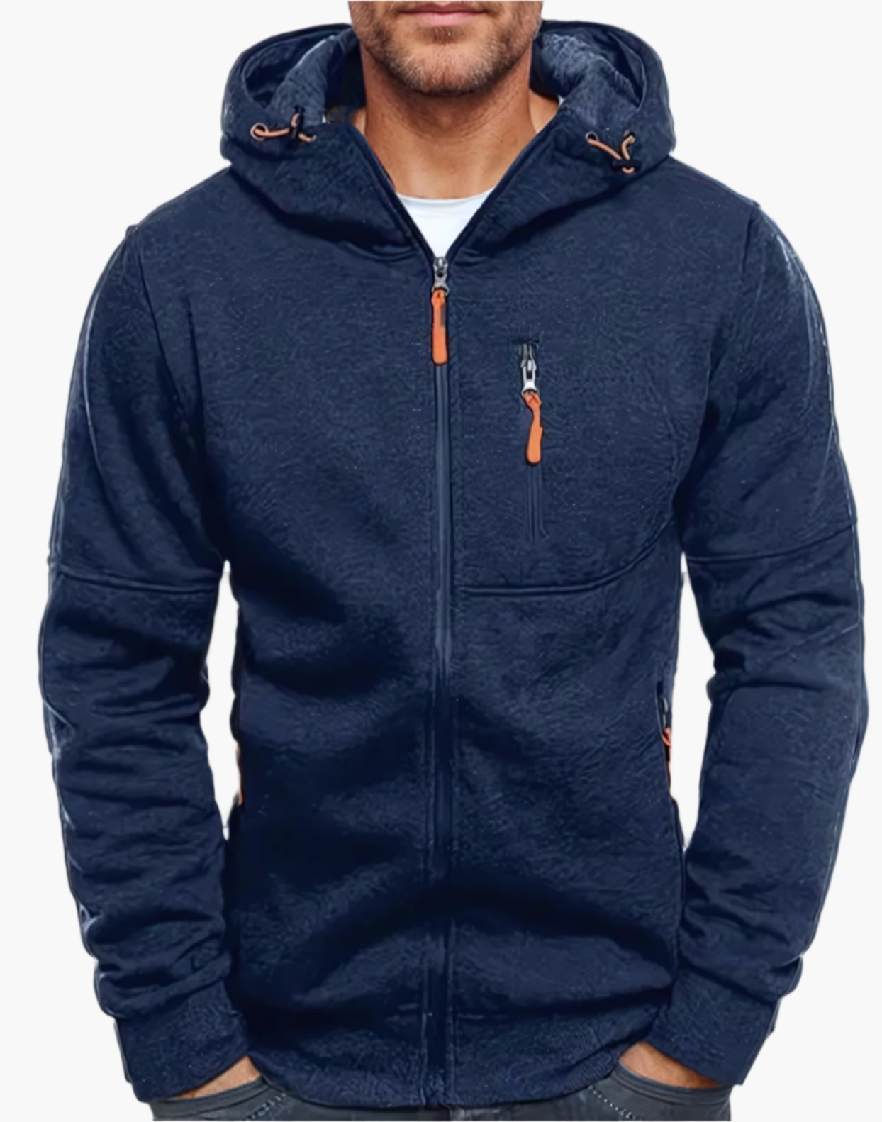 Herren Kapuzenjacke Sportlich Freizeit – Bequemer Hoodie mit Reißverschluss und Taschen