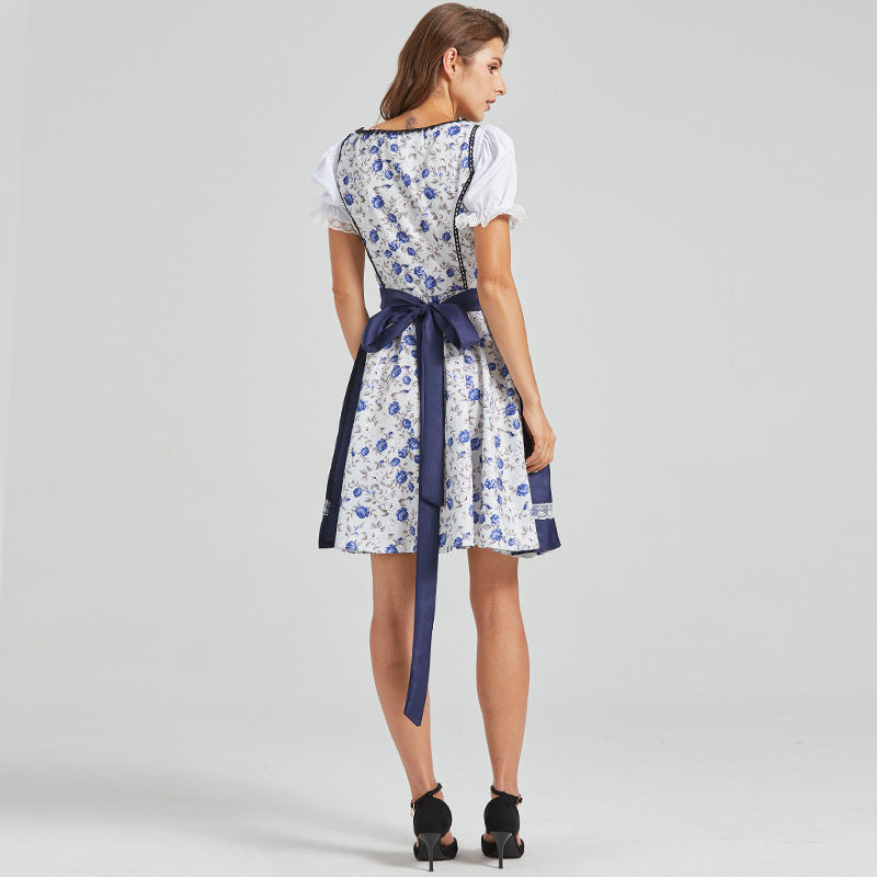 Damen Trachtenkleid Dirndl im Biergartenstil – Perfekt für Oktoberfest & Volksfeste