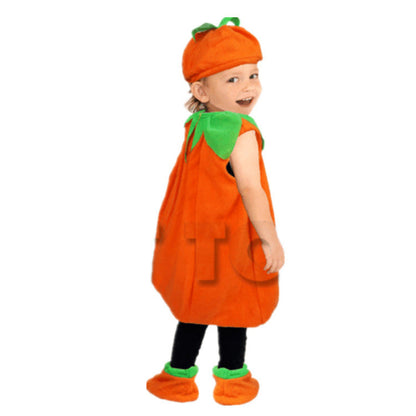 Kinder Halloween Kürbis Kostüm – Lustiges Kürbis-Outfit für Jungen & Mädchen, Party & Trick-or-Treat