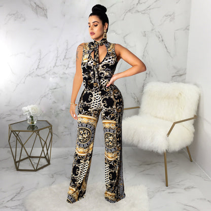 Faith – Ärmelloser Damen-Jumpsuit mit Print