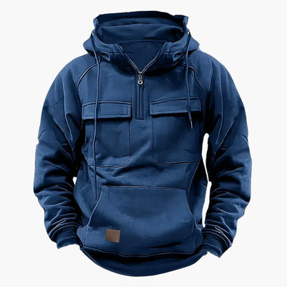 Herren Winter Hoodie mit Zipper – Militärischer Stil, Komfort für Outdoor & Alltag