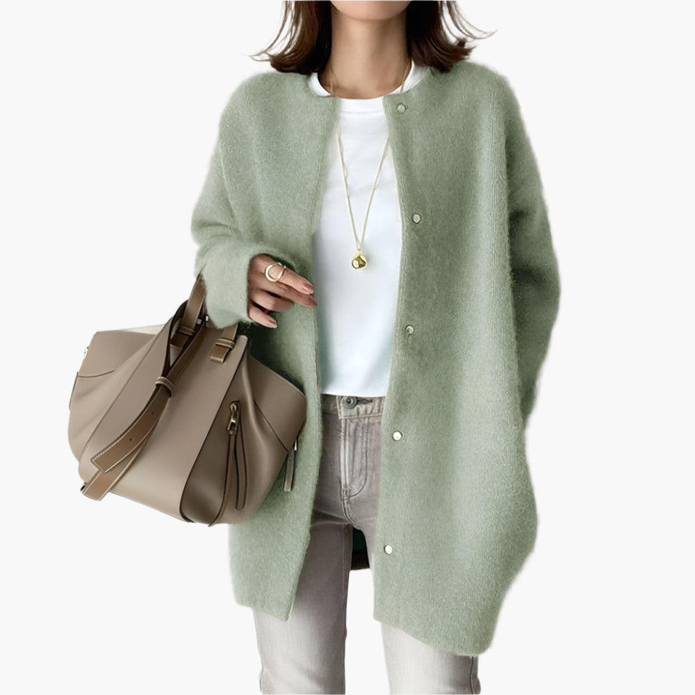 Damen Strickjacke im Oversize-Look – Modischer Casual Cardigan für Alltag und Büro