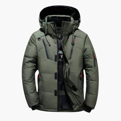 Herren Daunenjacke Winter – Outdoor Wärmende Steppjacke mit Kapuze, Stilvoll & Funktional