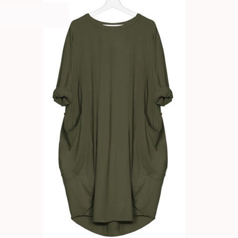 Jade – Süßes Damenkleid mit Rundhals und weitem Schnitt