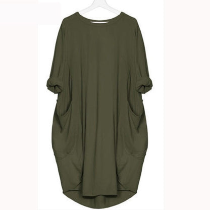 Jade – Süßes Damenkleid mit Rundhals und weitem Schnitt