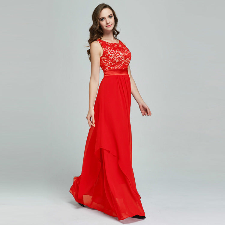 Kathleen – Chiffonkleid mit Spitze