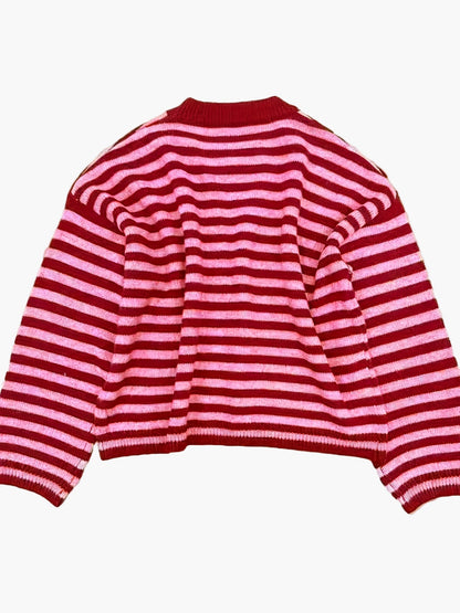 Damen Strickpullover im eleganten Streifen-Design für Herbst und Winter