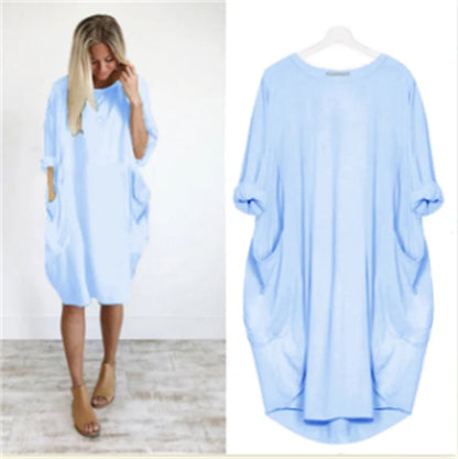 Jade – Süßes Damenkleid mit Rundhals und weitem Schnitt