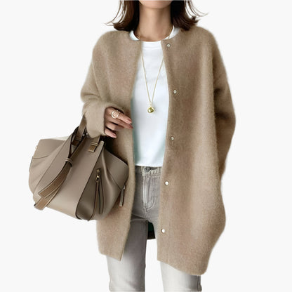 Damen Strickjacke im Oversize-Look – Modischer Casual Cardigan für Alltag und Büro