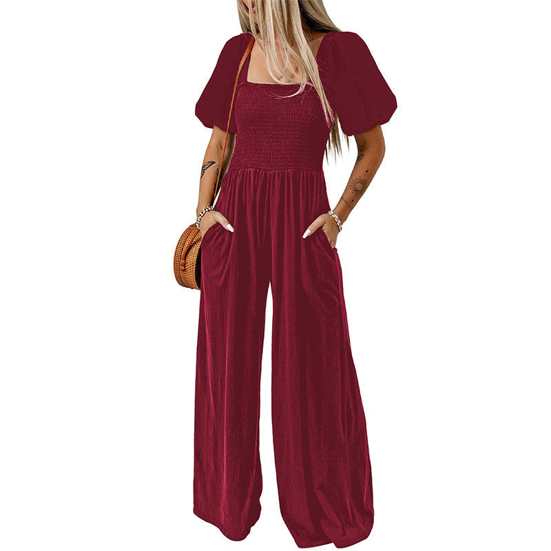 Brenda – Damen-Jumpsuit mit Quadratkragen