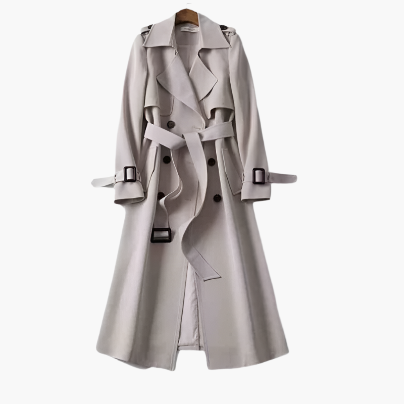 Damen Trenchcoat im klassischen Stil für Frühling – Eleganter Mantel für Business & Freizeit