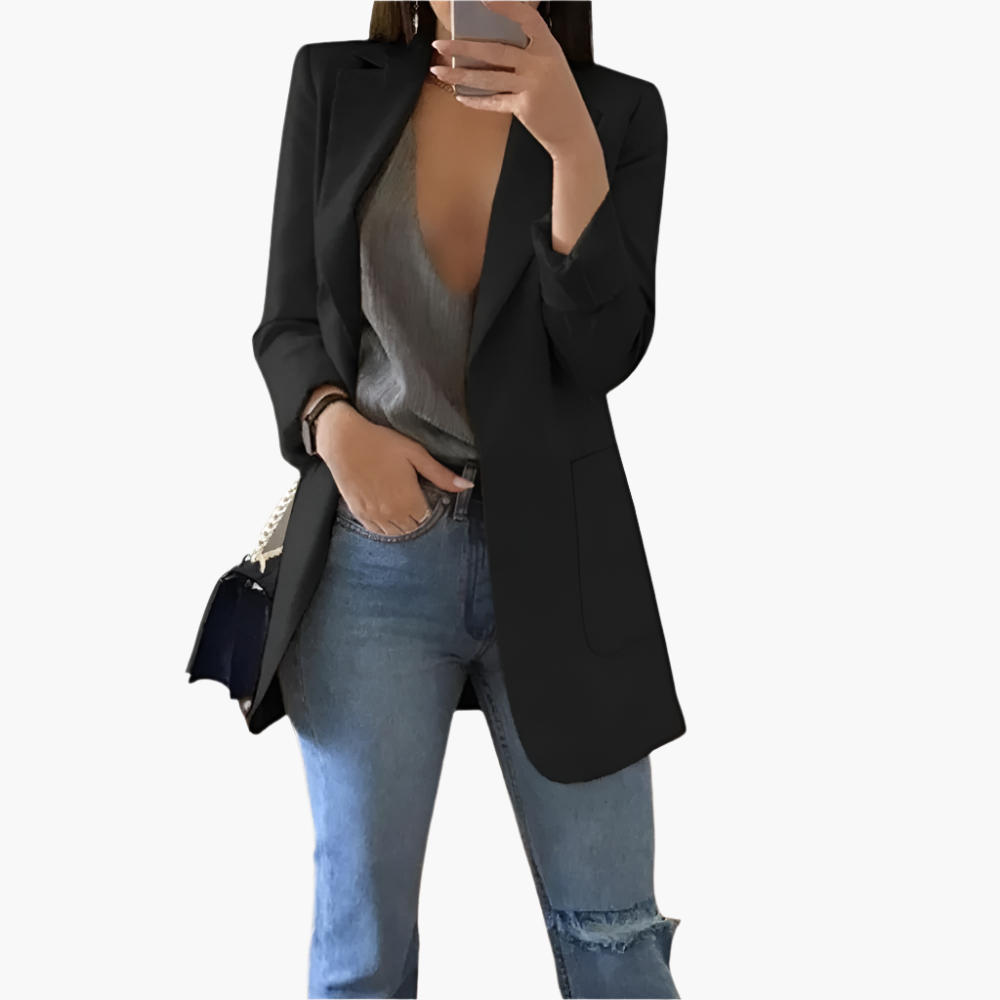Damen Lange Blazer – Eleganter Business- und Freizeit-Look, Modern und Vielseitig