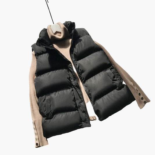 Damen Stepp-Bodywarmer mit hohem Kragen – Modische Übergangsjacke für Outdoor & Alltag