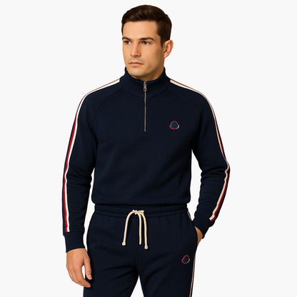 Herren Trainingsanzug im modernen Stil – Freizeit- & Sport-Loungewear mit Zipper