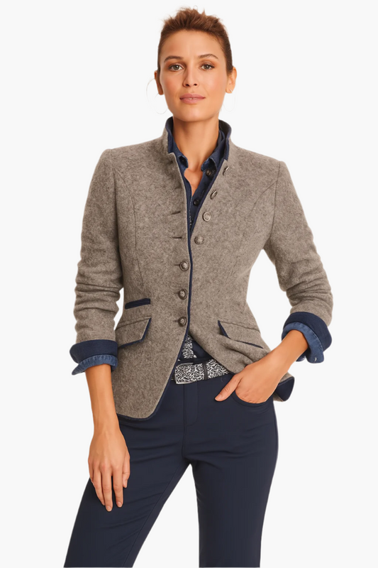 Damen Blazer Modern Business Eleganz – Stilvolle Alltagsjacke für Büro und Freizeit