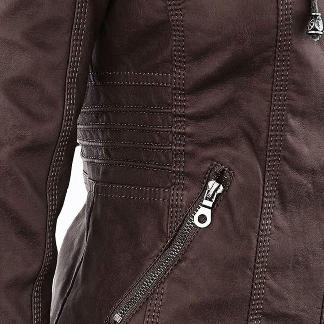 Damen Herbstjacke – Modische Bikerjacke mit Kapuze und Reißverschluss für Alltag und Freizeit