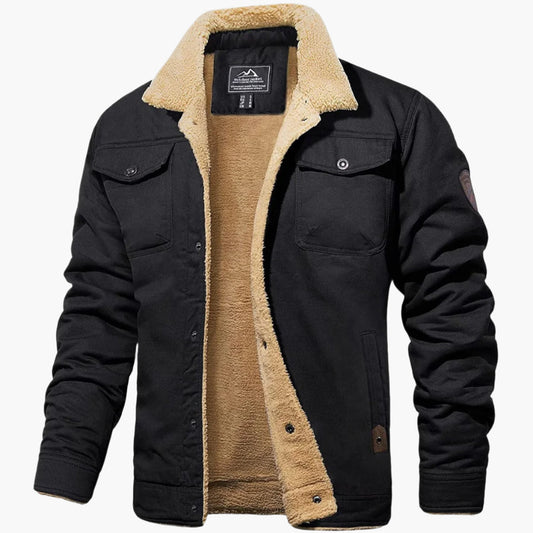 Herren Winter Bomberjacke Vintage Stil – Warm gefüttert für Freizeit und Alltag