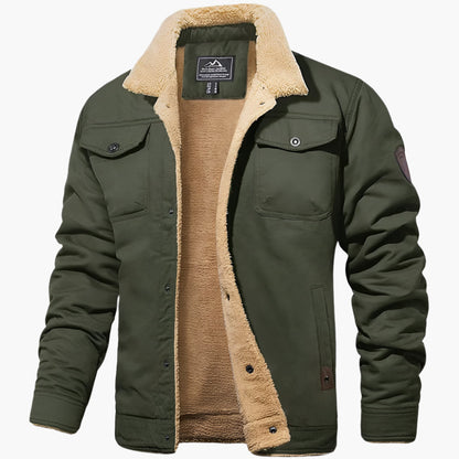 Herren Winter Bomberjacke Vintage Stil – Warm gefüttert für Freizeit und Alltag