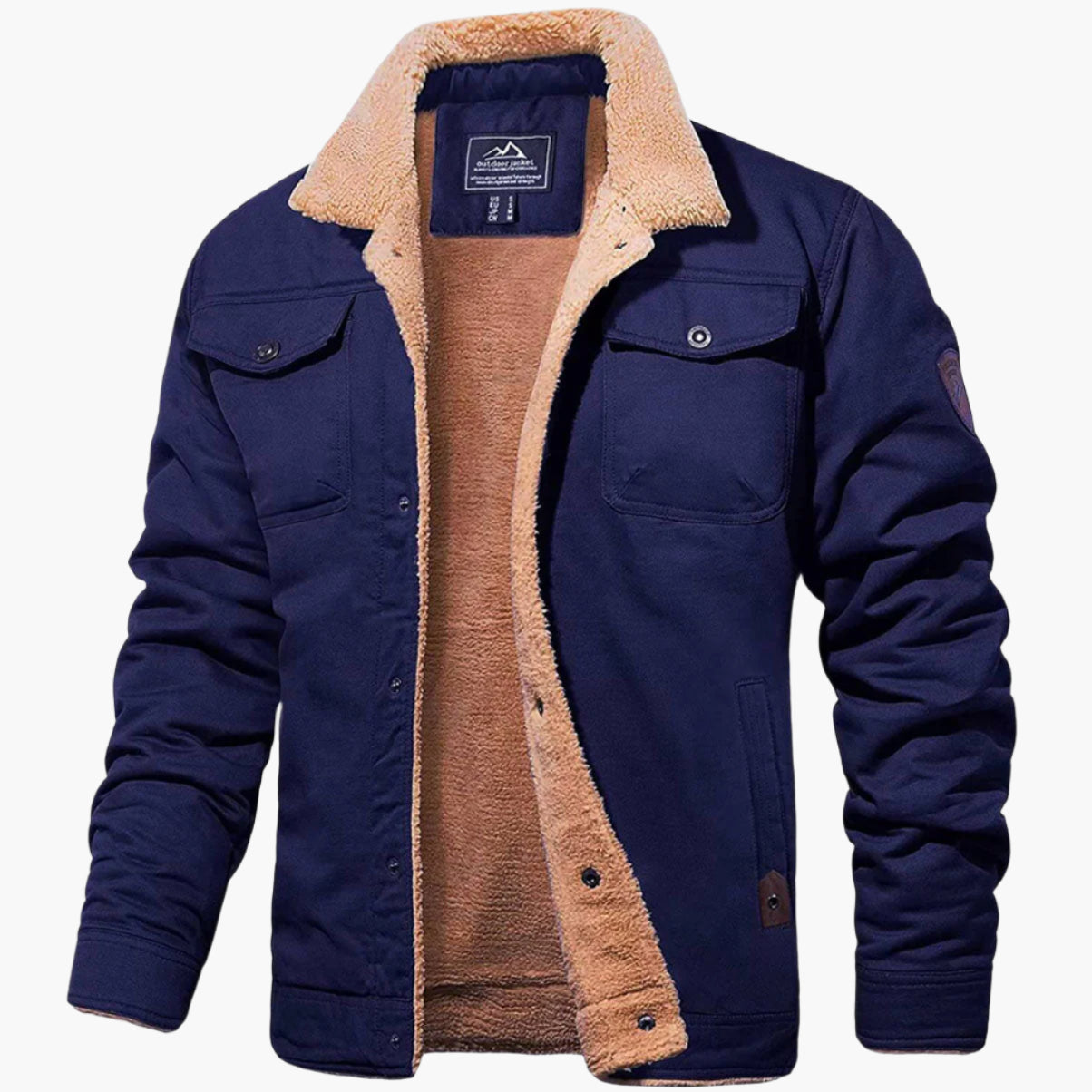 Herren Winter Bomberjacke Vintage Stil – Warm gefüttert für Freizeit und Alltag