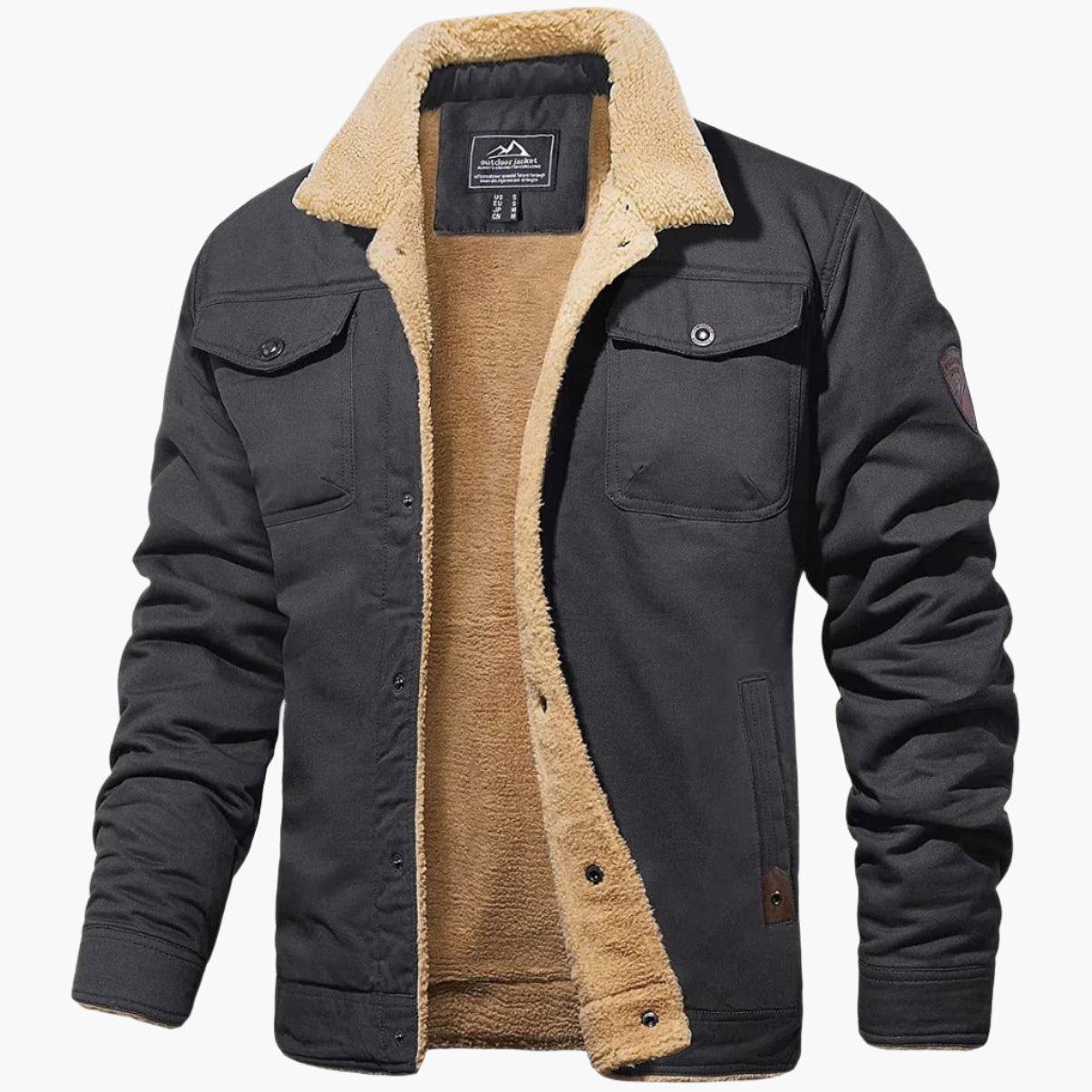 Herren Winter Bomberjacke Vintage Stil – Warm gefüttert für Freizeit und Alltag