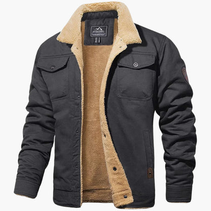 Herren Winter Bomberjacke Vintage Stil – Warm gefüttert für Freizeit und Alltag
