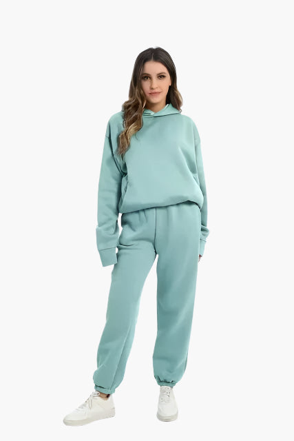 Damen Kapuzenpullover & Jogginghose Set – Winter Freizeitanzug, Lässiges Lounge Outfit