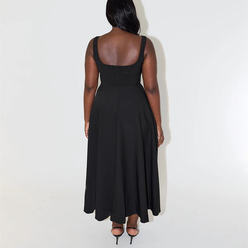 Damen Maxikleid Elegant mit Trägern – Sommer Festlich Freizeitkleid