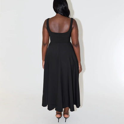 Damen Maxikleid Elegant mit Trägern – Sommer Festlich Freizeitkleid