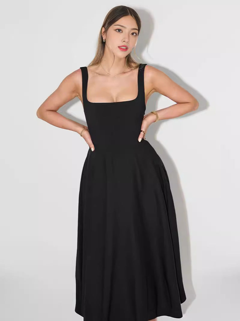 Damen Maxikleid Elegant mit Trägern – Sommer Festlich Freizeitkleid