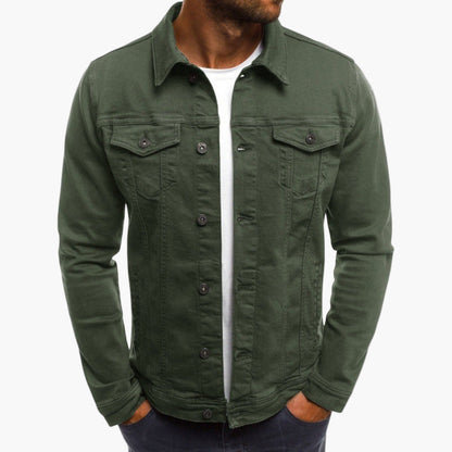 Herren Jeansjacke Slim Fit – Klassischer Freizeit-Look für Alltag und Arbeit