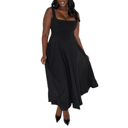 Damen Maxikleid Elegant mit Trägern – Sommer Festlich Freizeitkleid