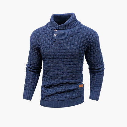 Herren Modischer Strickpullover mit Knopfleiste – Eleganter Freizeit-Look für Herbst & Winter