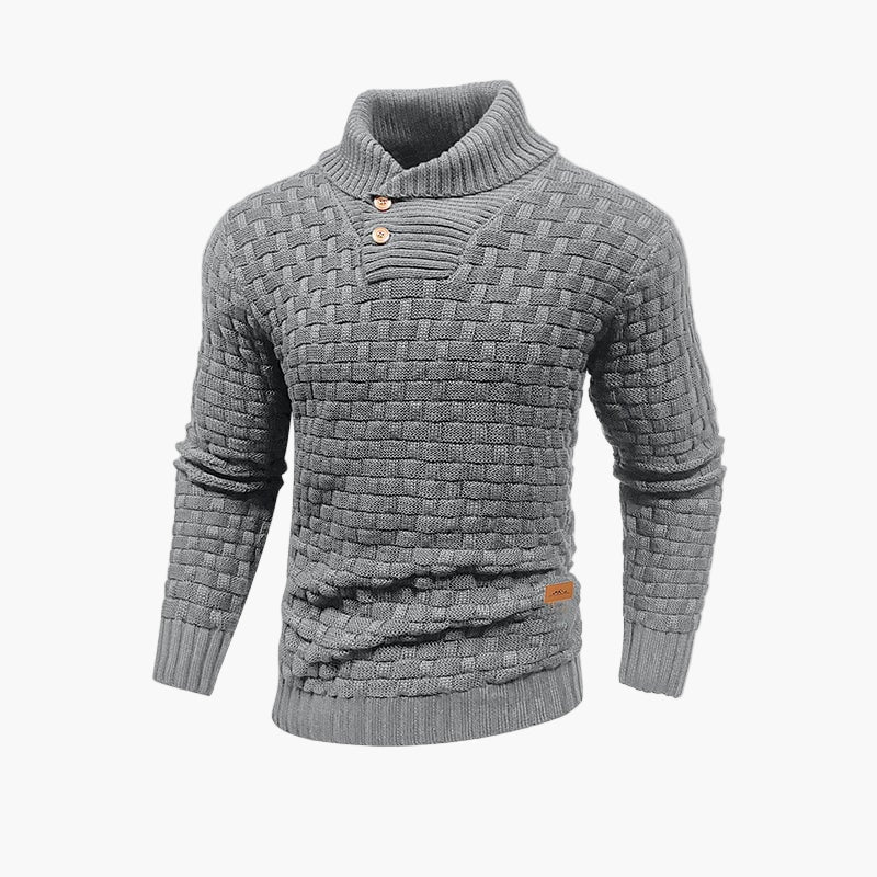 Herren Modischer Strickpullover mit Knopfleiste – Eleganter Freizeit-Look für Herbst & Winter