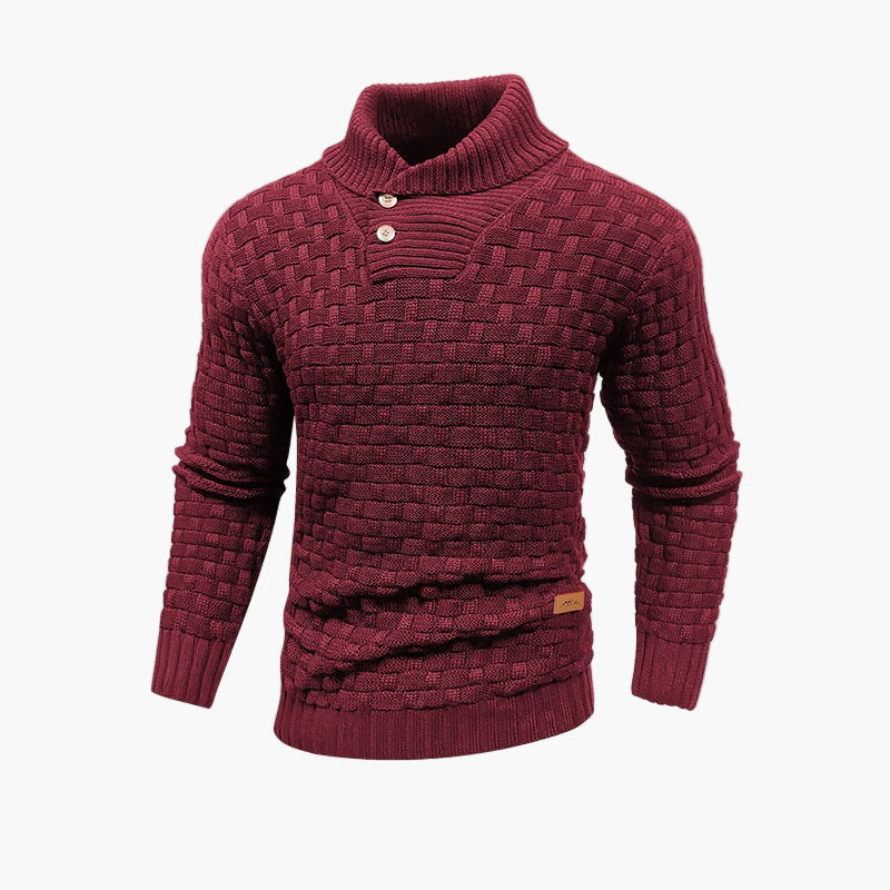Herren Modischer Strickpullover mit Knopfleiste – Eleganter Freizeit-Look für Herbst & Winter