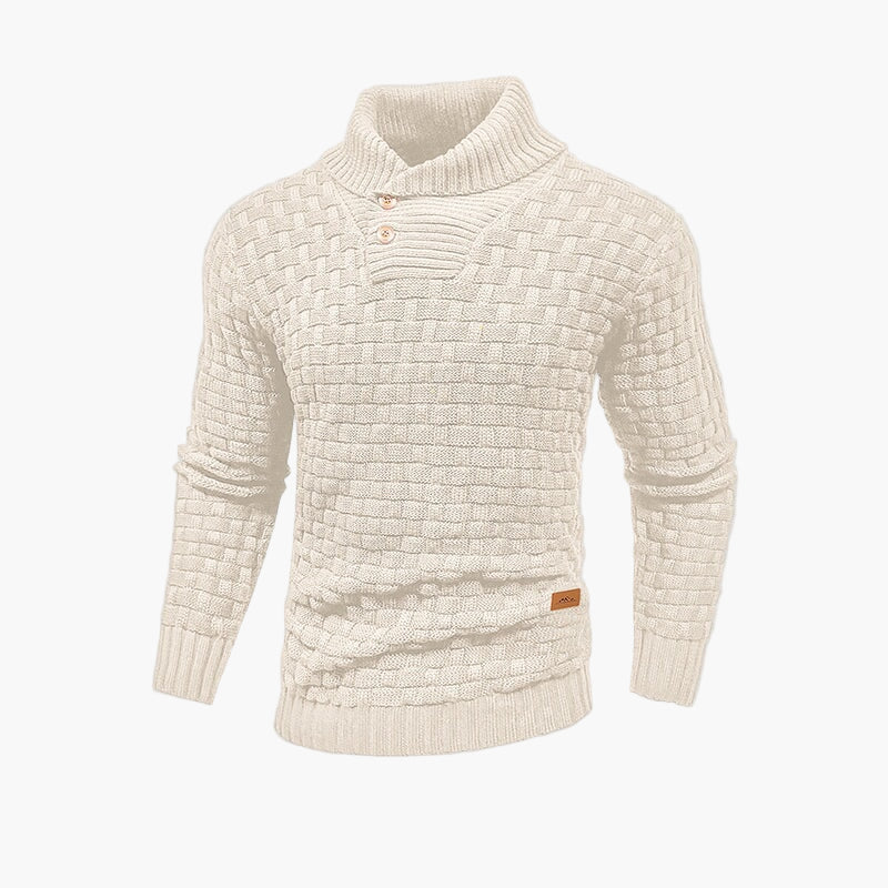Herren Modischer Strickpullover mit Knopfleiste – Eleganter Freizeit-Look für Herbst & Winter