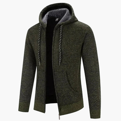 Herren Strick-Kapuzenjacke für Herbst und Winter – Komfortabler Freizeit-Hoodie mit Reißverschluss