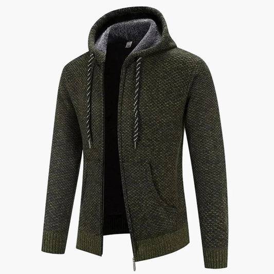 Herren Strick-Kapuzenjacke für Herbst und Winter – Komfortabler Freizeit-Hoodie mit Reißverschluss