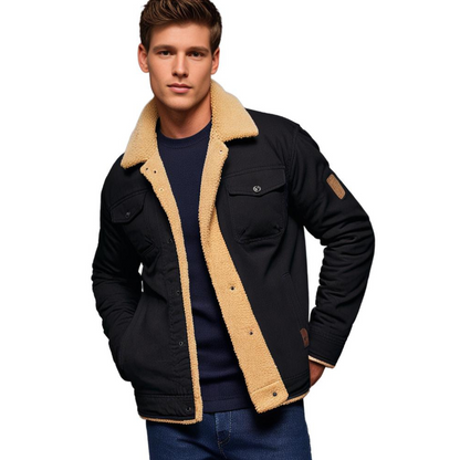 Herren Winter Bomberjacke Vintage Stil – Warm gefüttert für Freizeit und Alltag