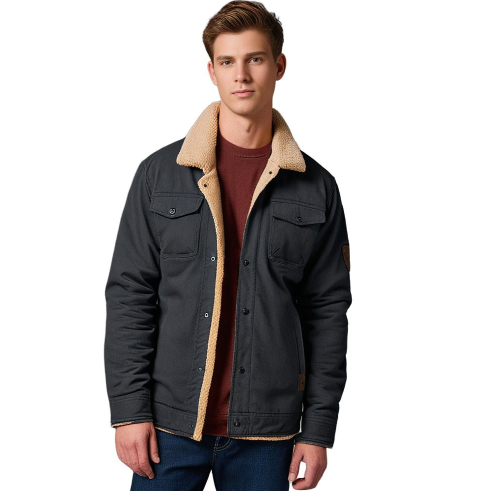 Herren Winter Bomberjacke Vintage Stil – Warm gefüttert für Freizeit und Alltag
